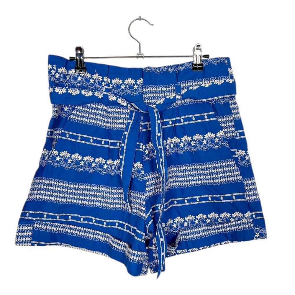 Agua Bendita Adisson Vessel Blue and White Cotton Shorts - Picture 2 of 6